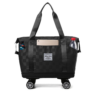 Large Capacity Travel Bags Dry Wet Separation Expansion Double Layer Luggage Totes Women